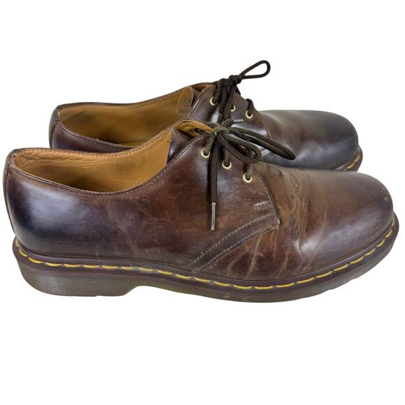 Dr. Martens Vintage Y2K Air Wair Brown Leather Lace Up Loafers Men's Size 12 - Picture 2 of 10
